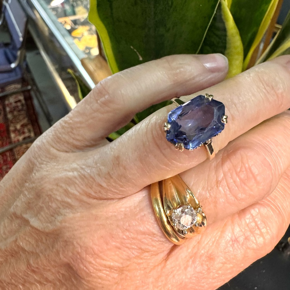 14k Blue Spinel Ring - Picture 6 of 13